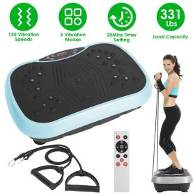 Home Use Vibration Exercise Platform for Lymphatic Drainage & Muscle Pain Relief, High Efficient Fat Burning Vibration Machine for Beginner & Advanced (Option: Blue)